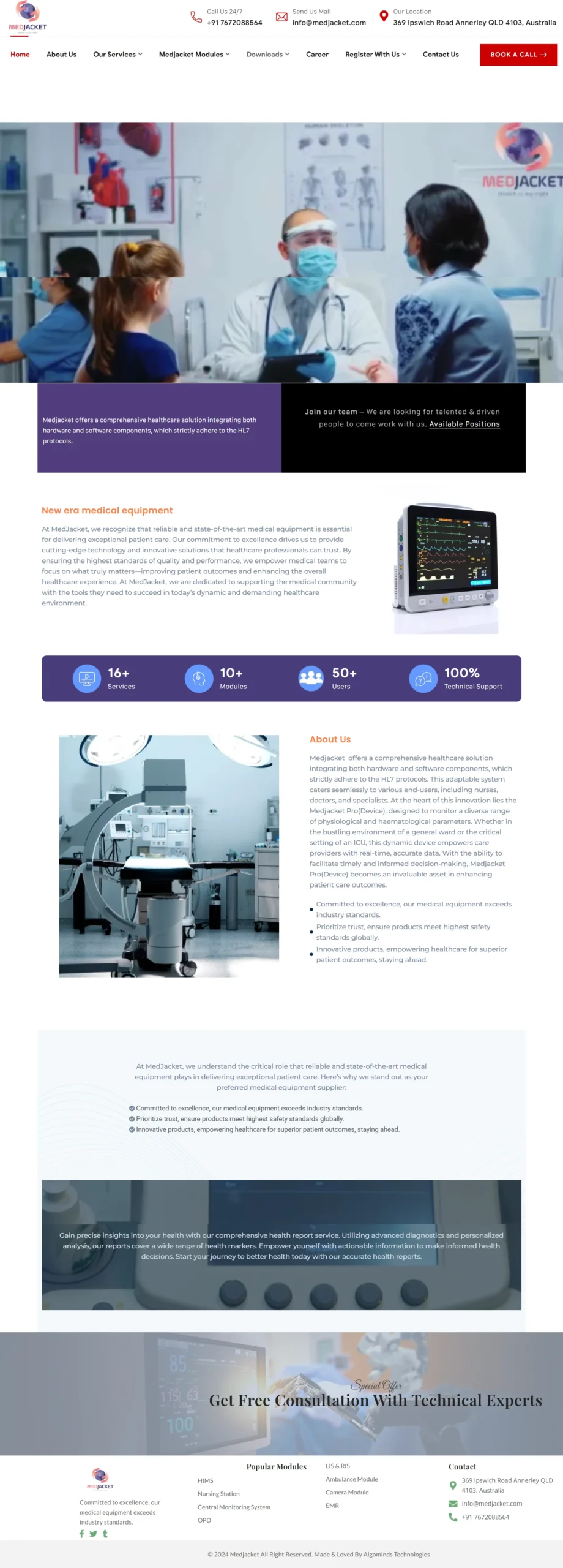 Hospital Website Portfolio