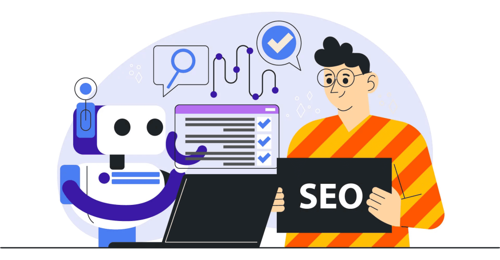 AI SEO services for improving search engine rankings and organic traffic