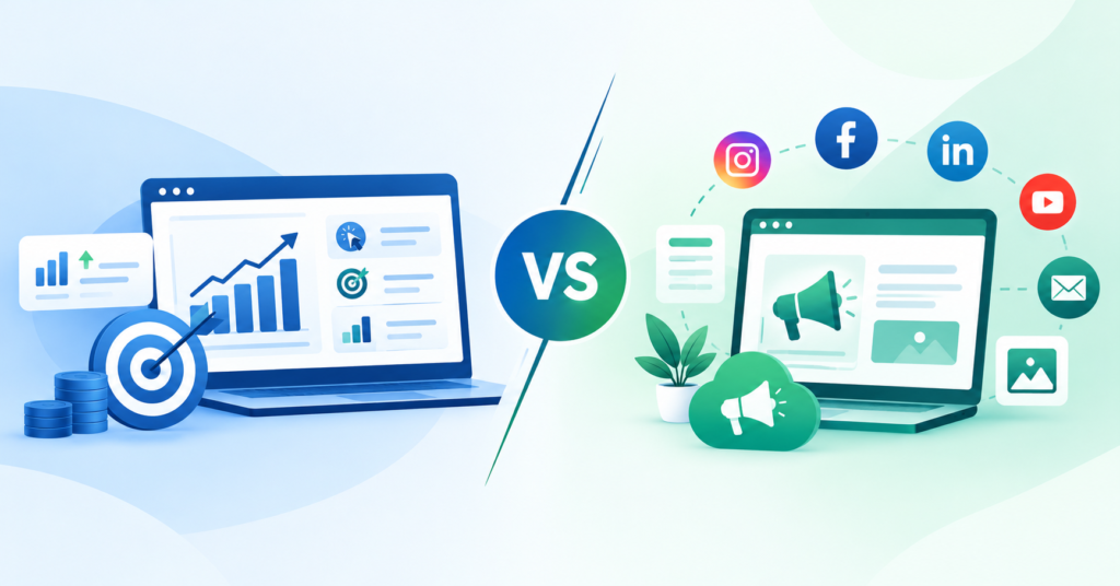 Performance marketing vs. digital marketing comparison